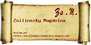 Zsilinszky Magdolna névjegykártya