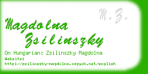magdolna zsilinszky business card